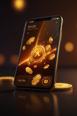 Smartphone avec l’app casino Vulkan Vegas